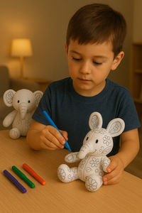 🧸 Peluche para Colorear Pincello – ¡Diversión y creatividad en cada trazo!