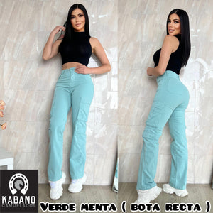 PANTALON CARGO DAMA BOTA RECTA😍