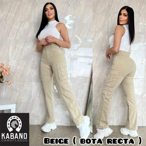 PANTALON CARGO DAMA BOTA RECTA😍