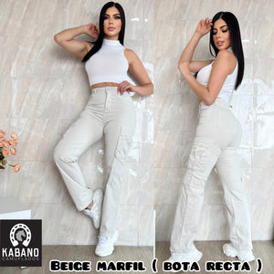 PANTALON CARGO DAMA BOTA RECTA😍