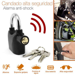 🔒 Candado antirrobo con alarma 🛵🚲🏠